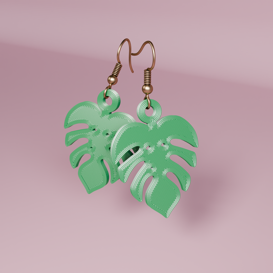 Monstera Earrings